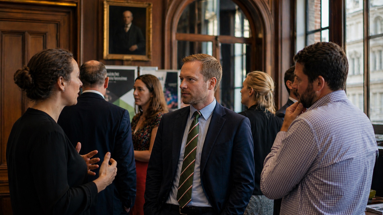 Members of the Intelligence Corps community in conversation at a ROSE Forum event